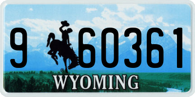 WY license plate 960361