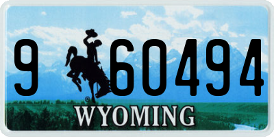 WY license plate 960494