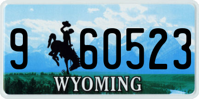 WY license plate 960523