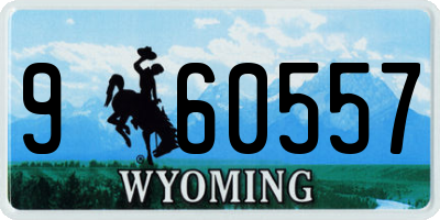 WY license plate 960557