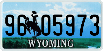 WY license plate 9605973