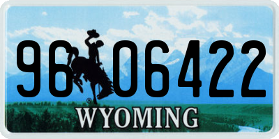 WY license plate 9606422