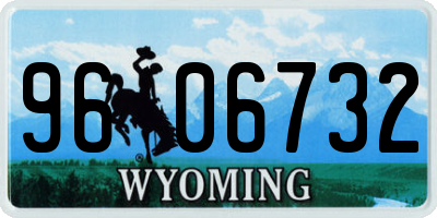 WY license plate 9606732
