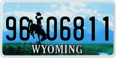 WY license plate 9606811
