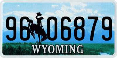 WY license plate 9606879