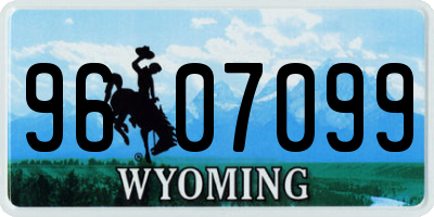 WY license plate 9607099