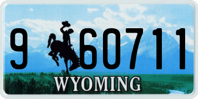 WY license plate 960711