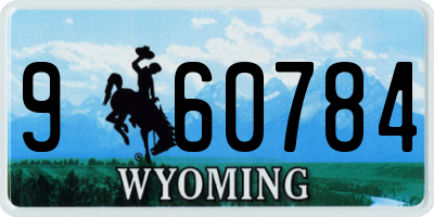 WY license plate 960784