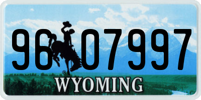 WY license plate 9607997