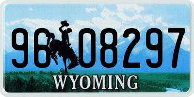 WY license plate 9608297