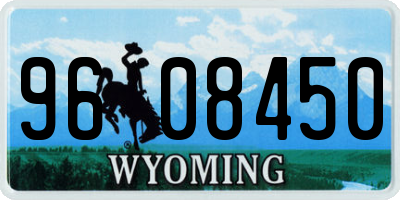 WY license plate 9608450