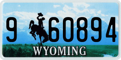 WY license plate 960894