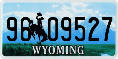 WY license plate 9609527
