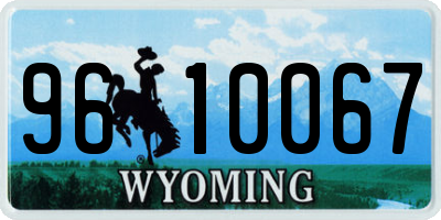 WY license plate 9610067