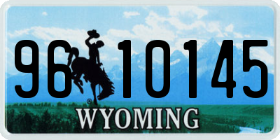 WY license plate 9610145