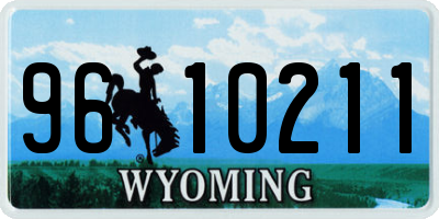 WY license plate 9610211