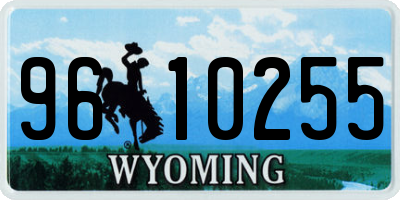 WY license plate 9610255