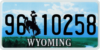 WY license plate 9610258