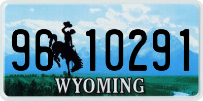 WY license plate 9610291