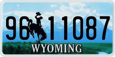 WY license plate 9611087