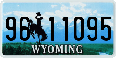 WY license plate 9611095