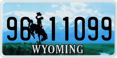 WY license plate 9611099
