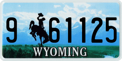 WY license plate 961125