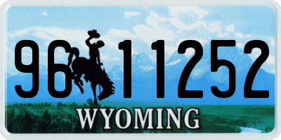 WY license plate 9611252