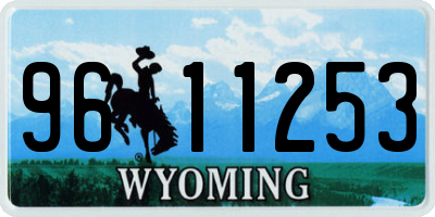 WY license plate 9611253