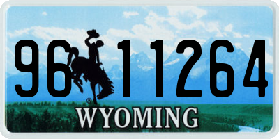 WY license plate 9611264
