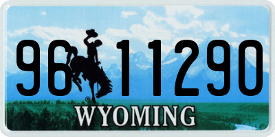 WY license plate 9611290