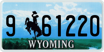 WY license plate 961220