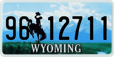 WY license plate 9612711