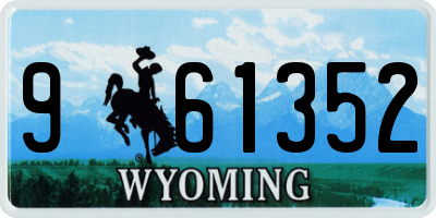 WY license plate 961352