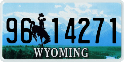 WY license plate 9614271