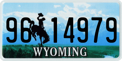 WY license plate 9614979