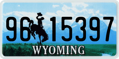 WY license plate 9615397