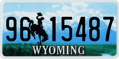 WY license plate 9615487
