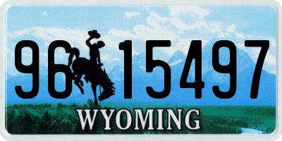 WY license plate 9615497