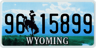 WY license plate 9615899