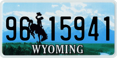 WY license plate 9615941