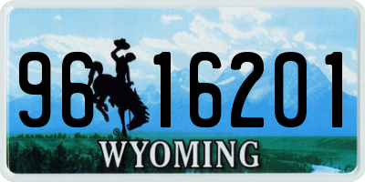 WY license plate 9616201