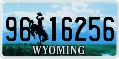WY license plate 9616256