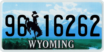 WY license plate 9616262
