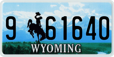 WY license plate 961640
