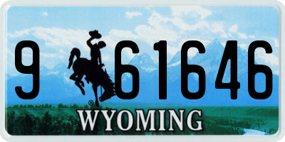 WY license plate 961646