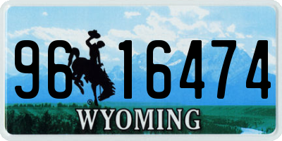 WY license plate 9616474
