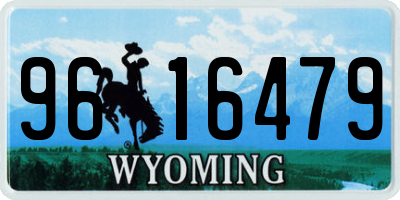 WY license plate 9616479