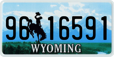 WY license plate 9616591