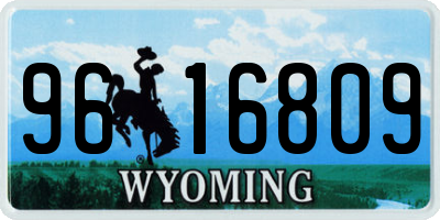 WY license plate 9616809